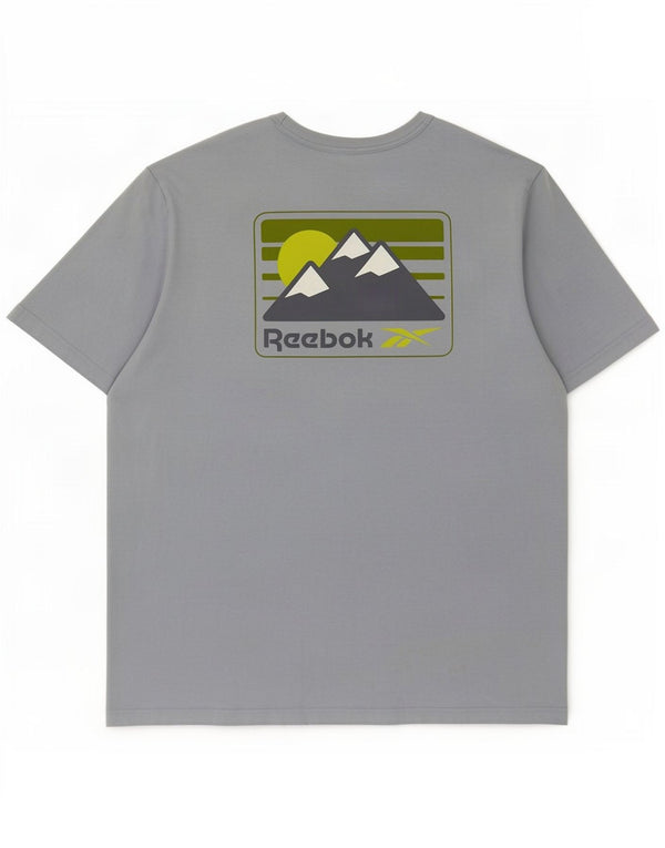 Reebok Mens Graphic T-Shirt Top Large Blue Cotton