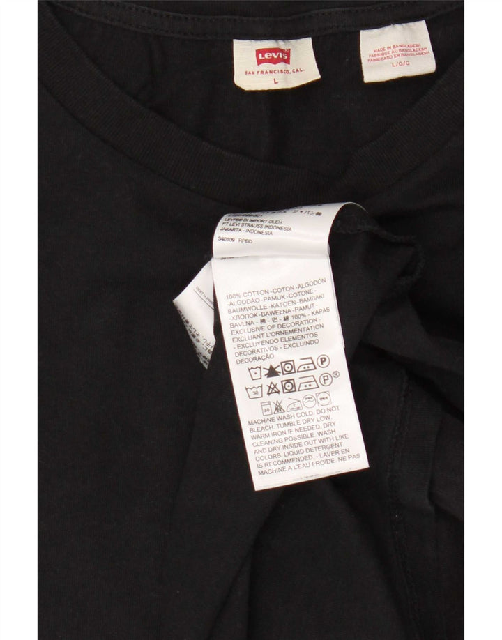 T-shirt da donna Levi's Top UK 16 grande cotone nero