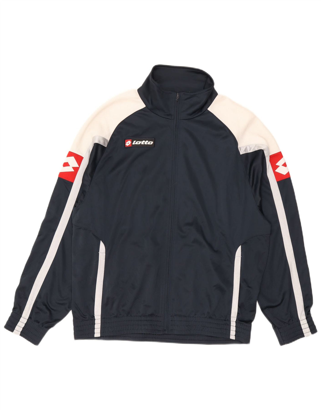 Giacca da ginnastica grafica da uomo LOTTO XL XL in poliestere color block blu navy