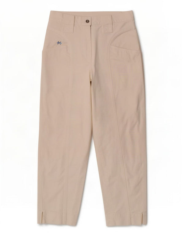 Jeans affusolati a vita alta da donna Blues Club IT 46 Large W28 L26 Cotone bianco