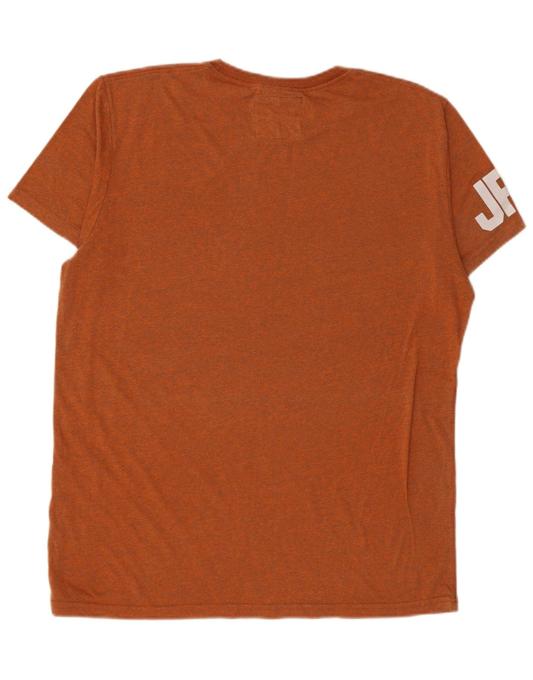 T-shirt grafica da uomo SUPERDRY Top XL in cotone chiazzato arancione
