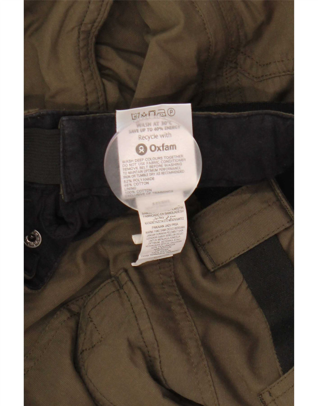 Pantaloni cargo dritti Marks & Spencer da uomo Blue Harbour W36 L29 kaki