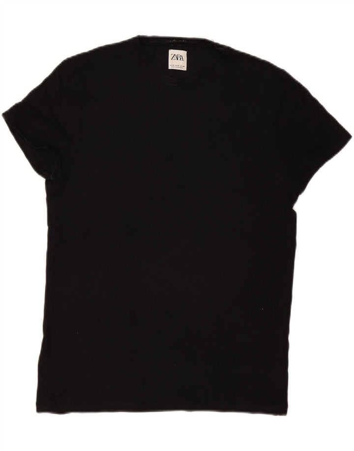 T-shirt Zara da uomo Top media nera