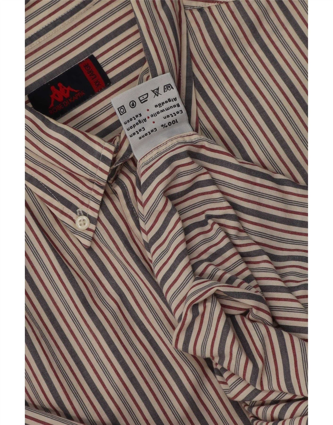 Camicia Kappa Uomo 2XL Cotone Rigato Multicolore