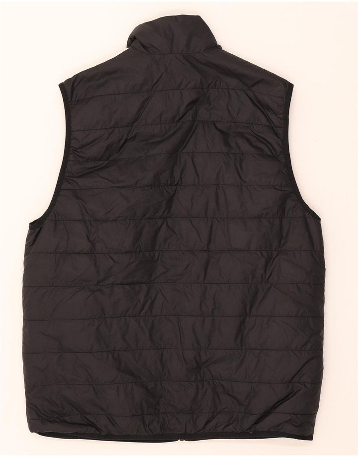 Gilet imbottito da uomo Adidas UK 38 medio nero in poliammide