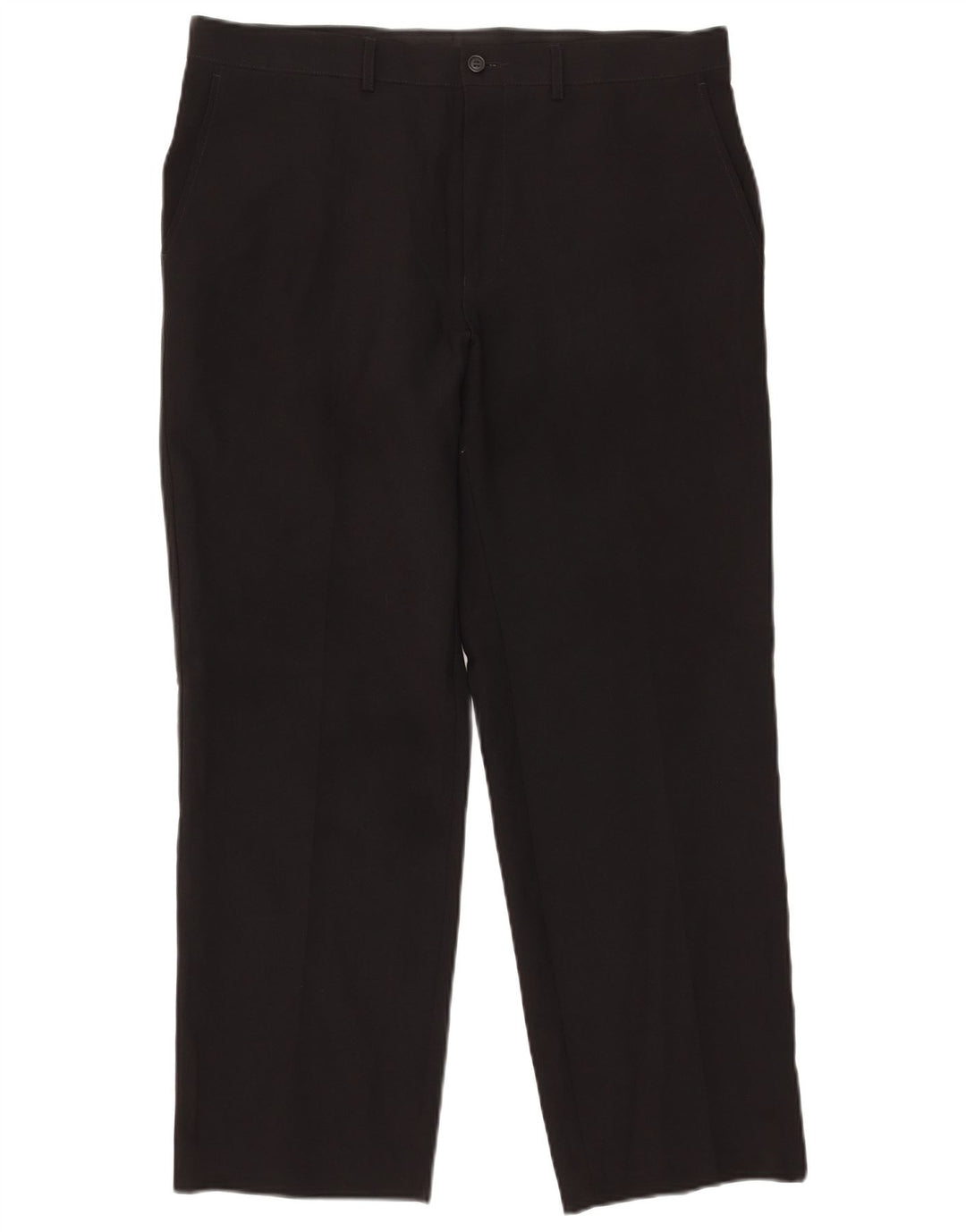 Pantaloni chino dritti da uomo Marks & Spencer W36 L29 poliestere nero