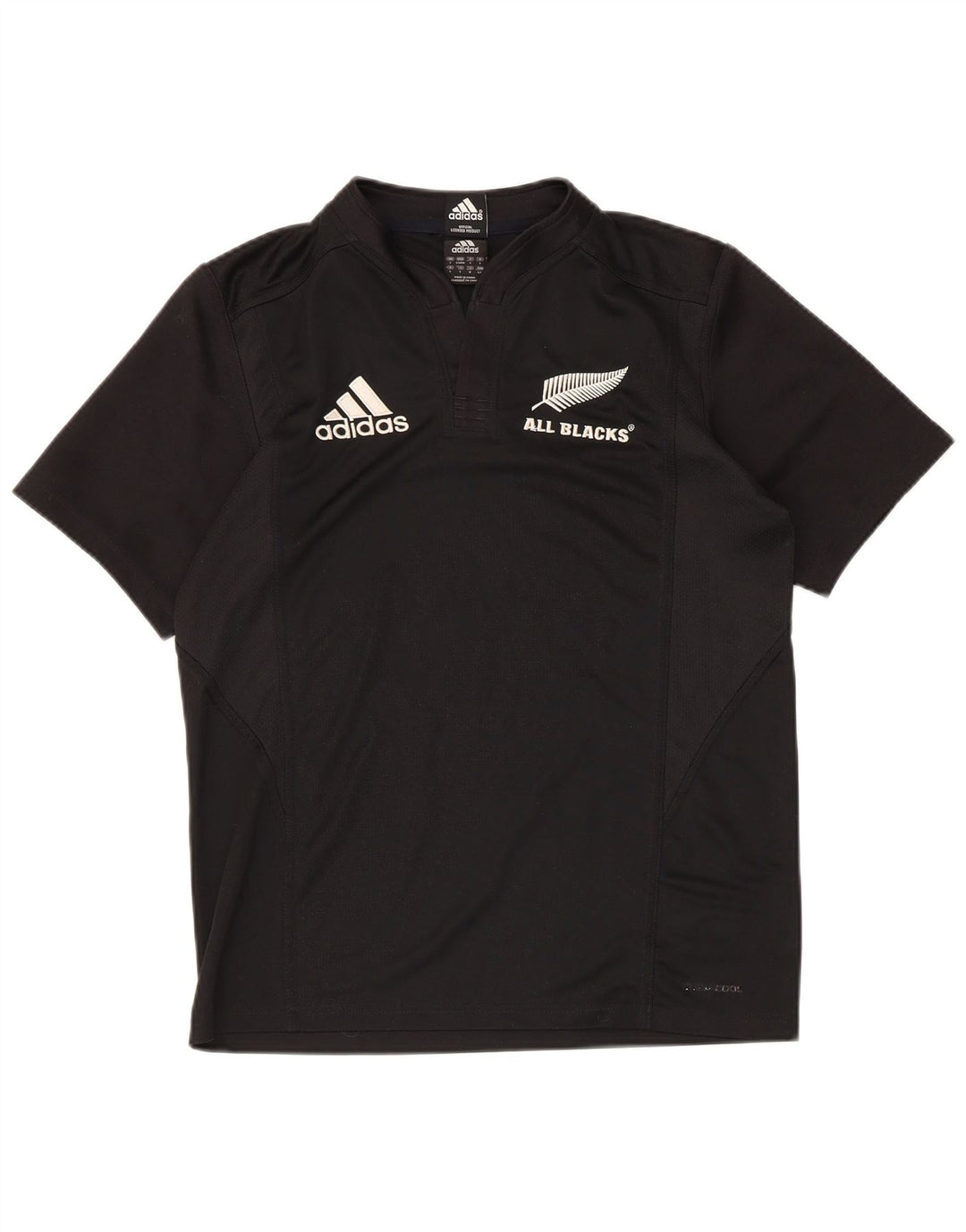 Maglietta grafica Adidas da uomo All Blacks Top piccola in poliestere nero