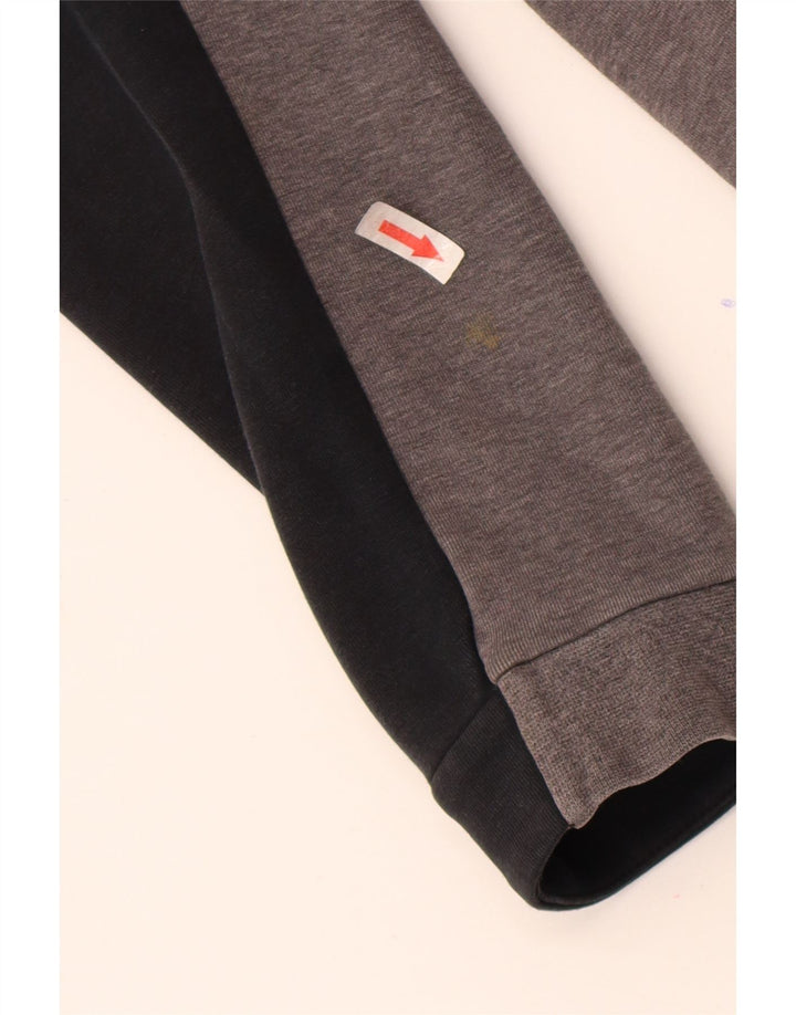 Felpa con cappuccio e zip Nike da uomo, piccola, in cotone color block nero