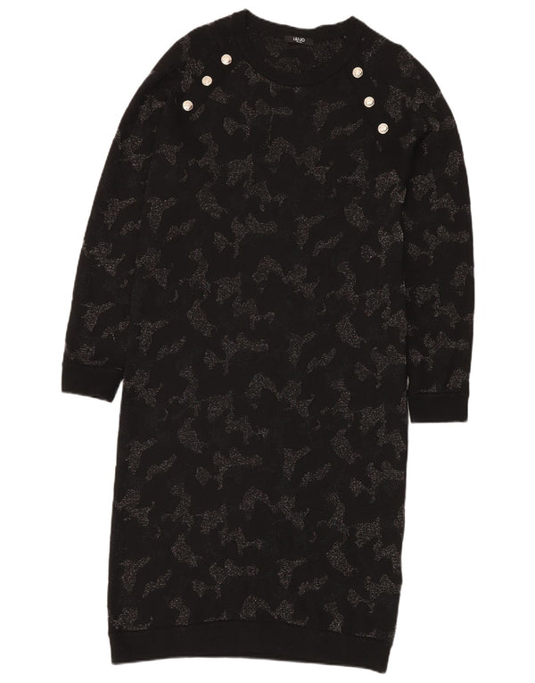 Abito maglione da donna Liu Jo UK 14 Viscosa mimetica nera media
