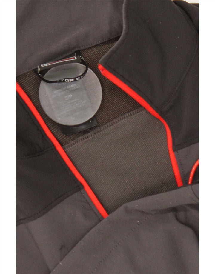 The North Face Uomo Pullover con zip sul collo Tuta da ginnastica Top Small Grigio Colourblock