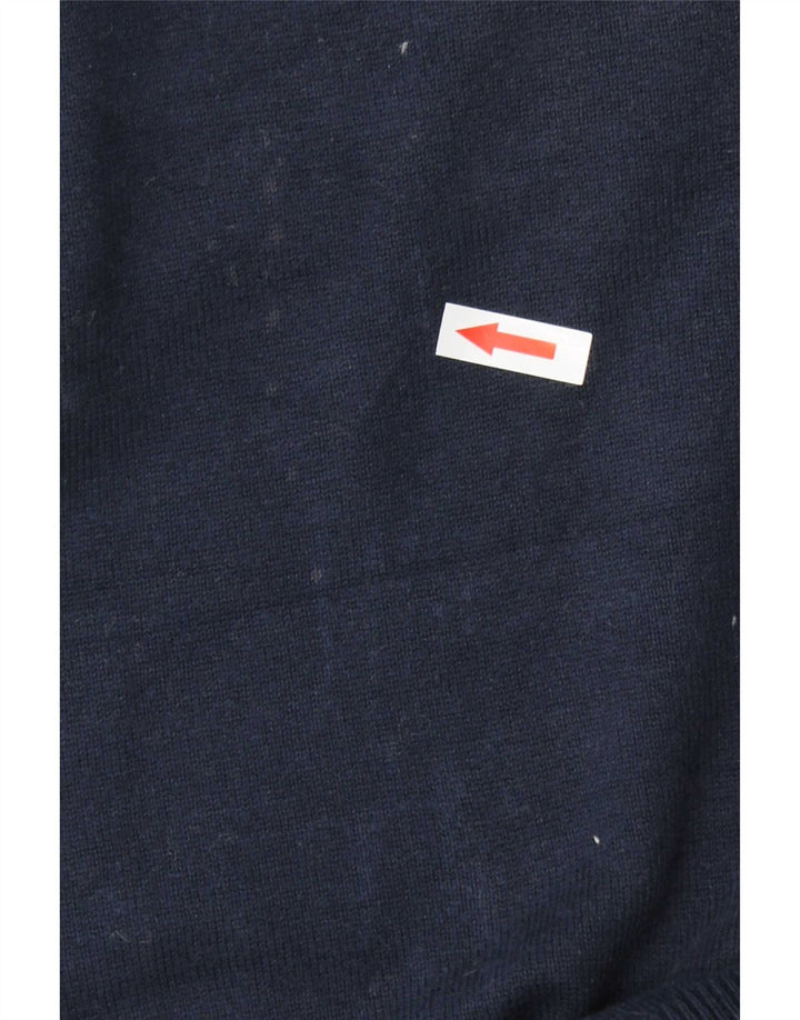 Maglione maglione girocollo da uomo Marks & Spencer cotone medio blu navy