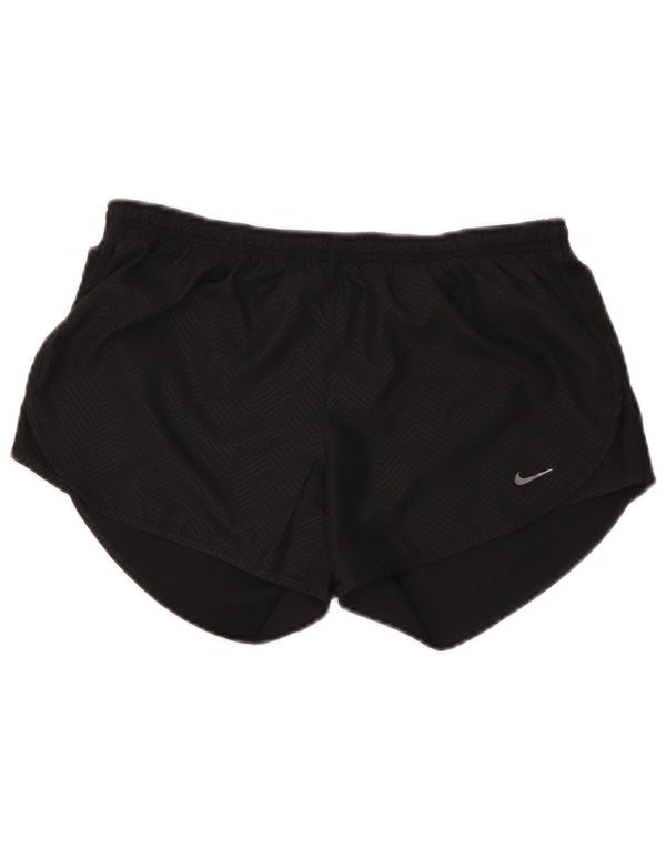 Pantaloncini sportivi Nike Dri Fit da donna UK 14 Medium Black Chevron Poliestere