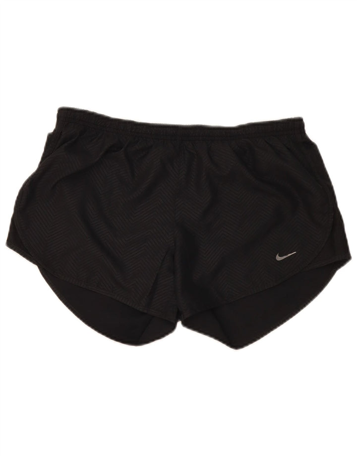 Pantaloncini sportivi Nike Dri Fit da donna UK 14 Medium Black Chevron Poliestere