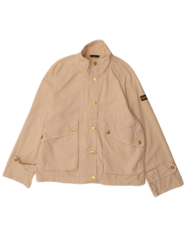 Bomber oversize da donna Barbour UK 10 piccolo cotone beige