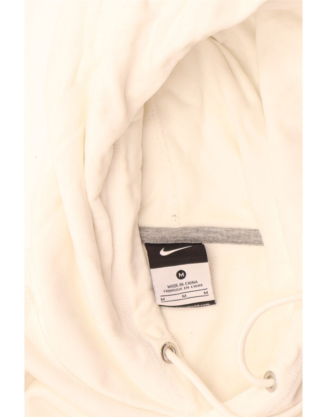 Felpa con cappuccio grafica Nike da uomo in cotone color block bianco medio