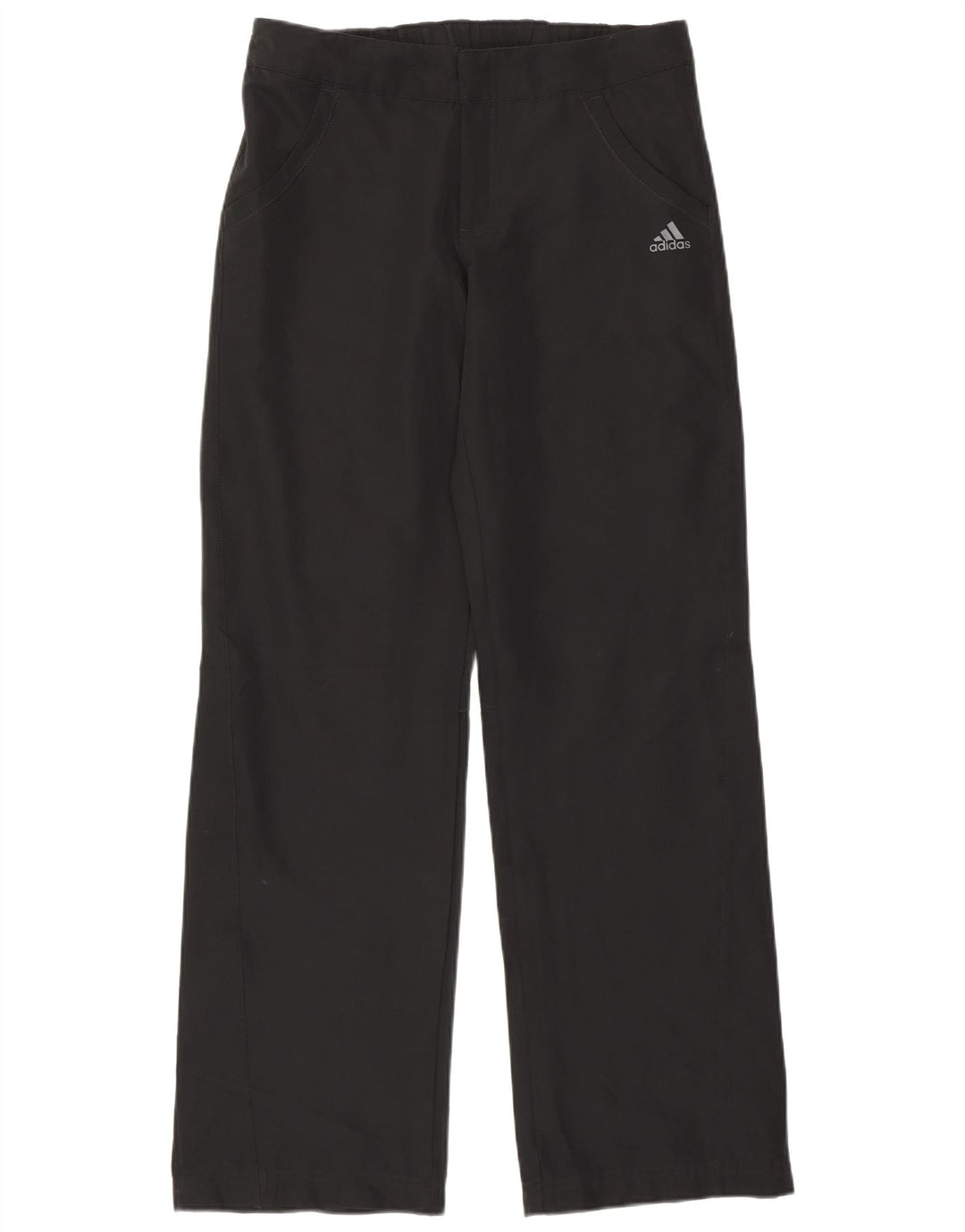 Pantaloni dritti da donna Adidas UK 12 Medium W30 L31 poliestere nero
