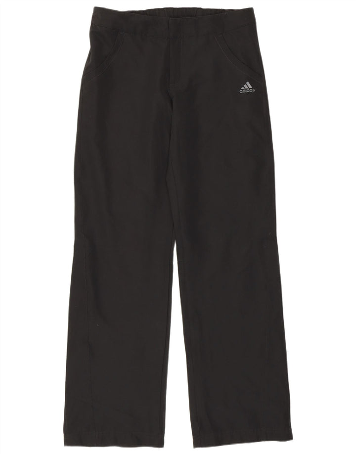 Pantaloni dritti da donna Adidas UK 12 Medium W30 L31 poliestere nero