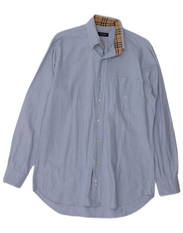 BURBERRY Camicia Uomo Blu Medio Cotone