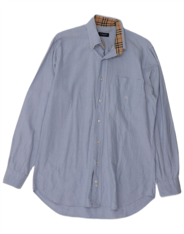 BURBERRY Camicia Uomo Blu Medio Cotone
