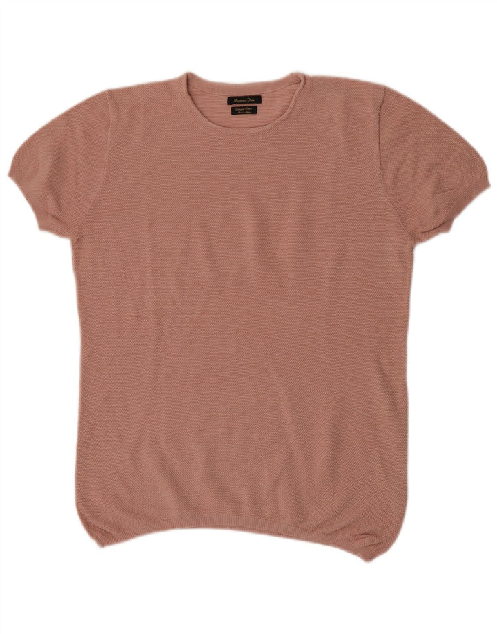 Camicetta da donna Massimo Dutti Top UK 16 grande cotone rosa