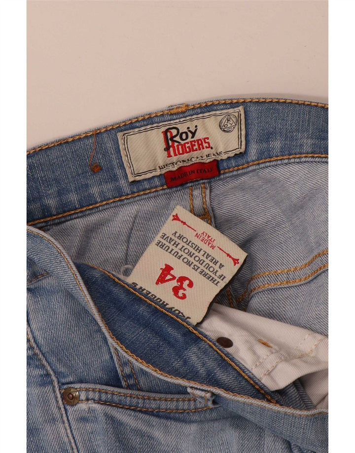 Jeans dritti da uomo Roy Rogers W34 L30 cotone blu