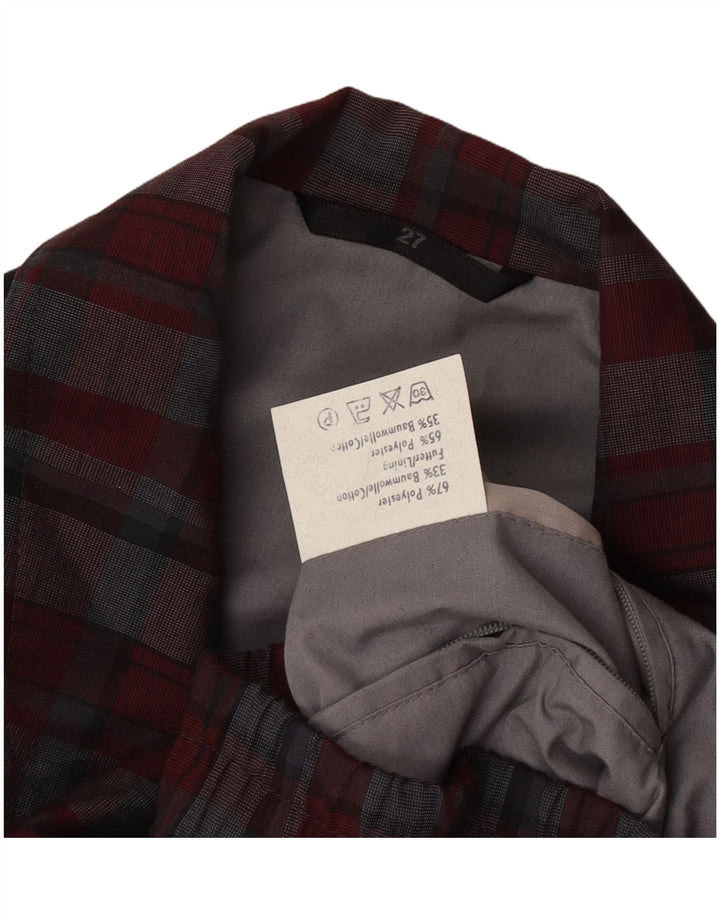 Giubbotto bomber vintage da uomo UK 42 XL poliestere a quadri rossi