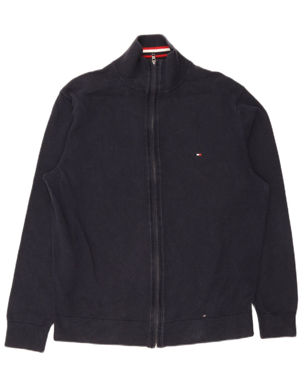 Maglione cardigan da uomo Tommy Hilfiger 2XL cotone blu navy