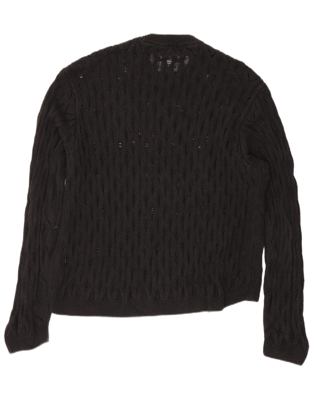 Maglione maglione girocollo da uomo Zara grande in cotone nero