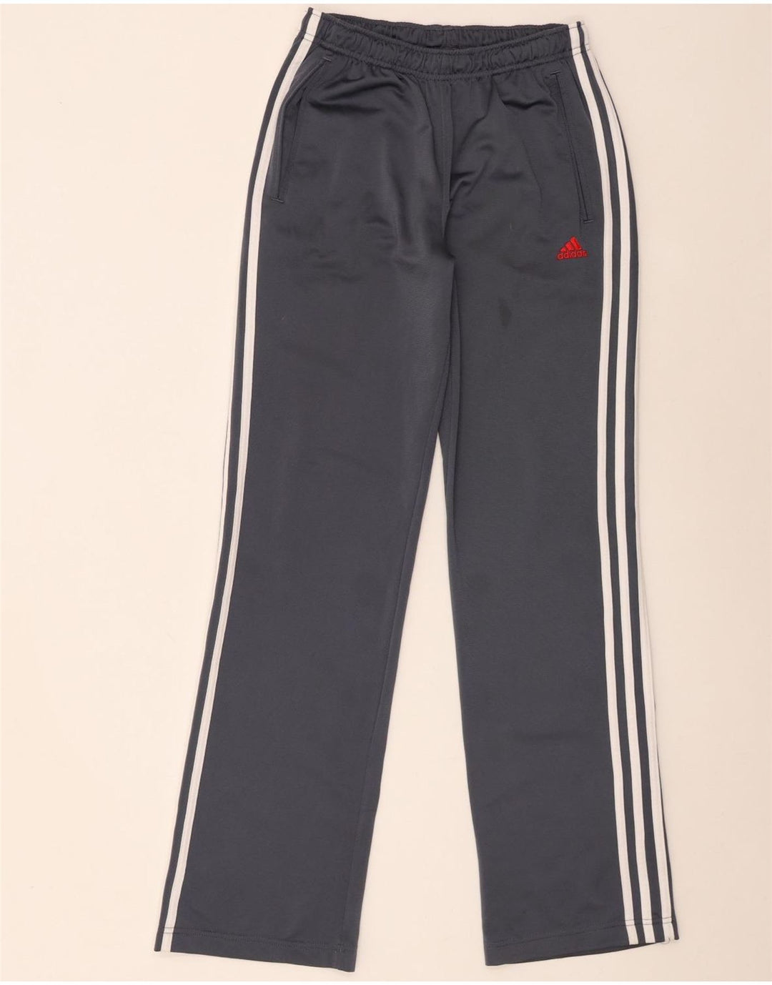 Pantaloni della tuta da ragazzo Adidas 15-16 anni in poliestere grigio