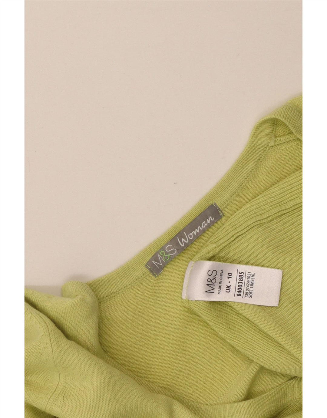 MARKS & SPENCER Maglione oversize da donna con scollo a V UK 10 Piccolo Verde