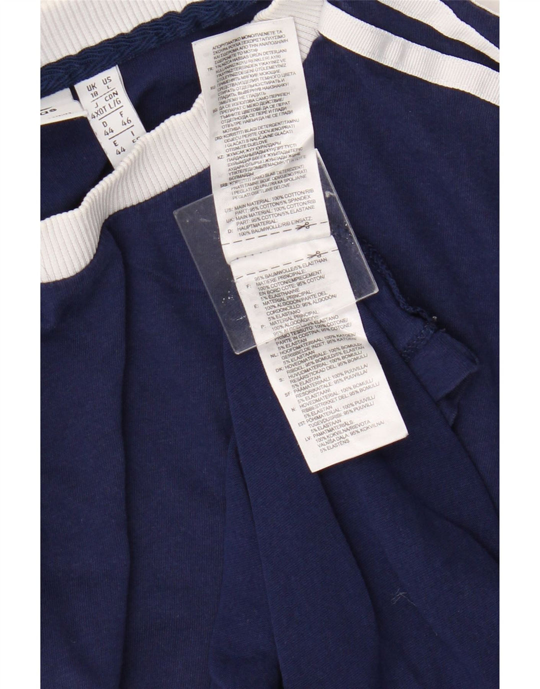 T-shirt da donna Adidas Top UK 18 XL cotone blu