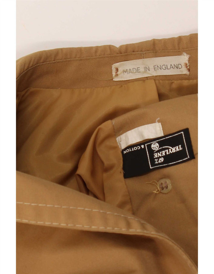 Soprabito vintage da uomo UK 40 grande in cotone beige