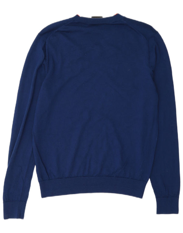 Maglione da uomo con scollo a V Paul Smith, lana media blu navy