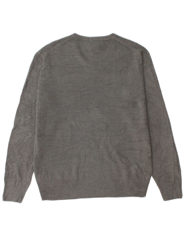 Maglione da uomo con scollo a V Dockers in acrilico grigio medio