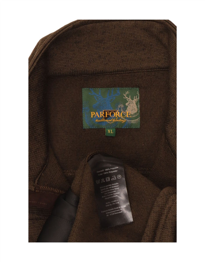 PARFORCE Giacca da tuta da uomo XL Marrone Poliestere