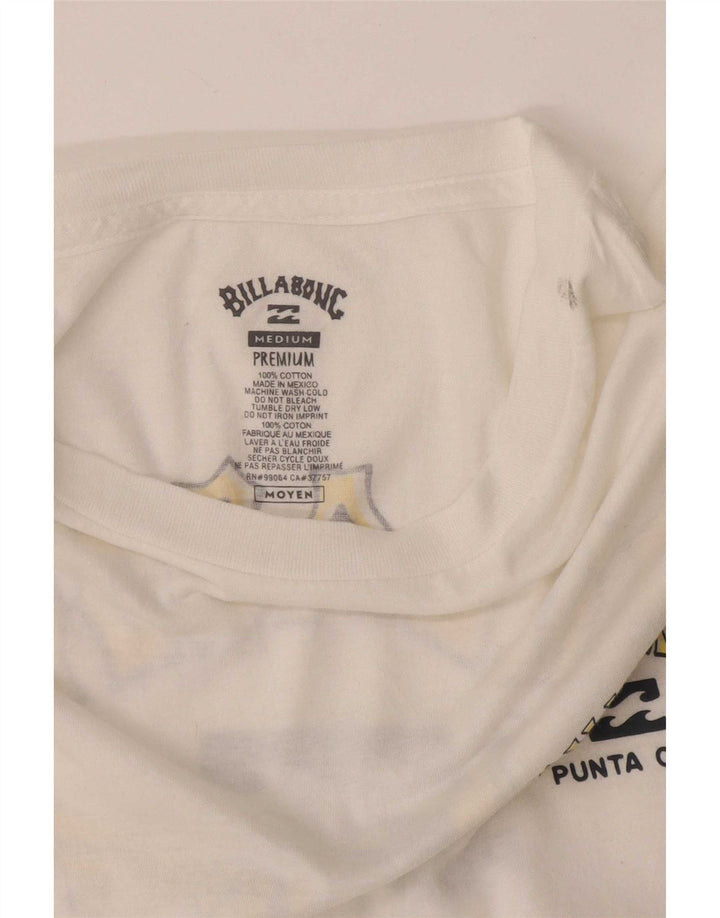 Maglietta grafica da uomo Billabong Top in cotone bianco medio