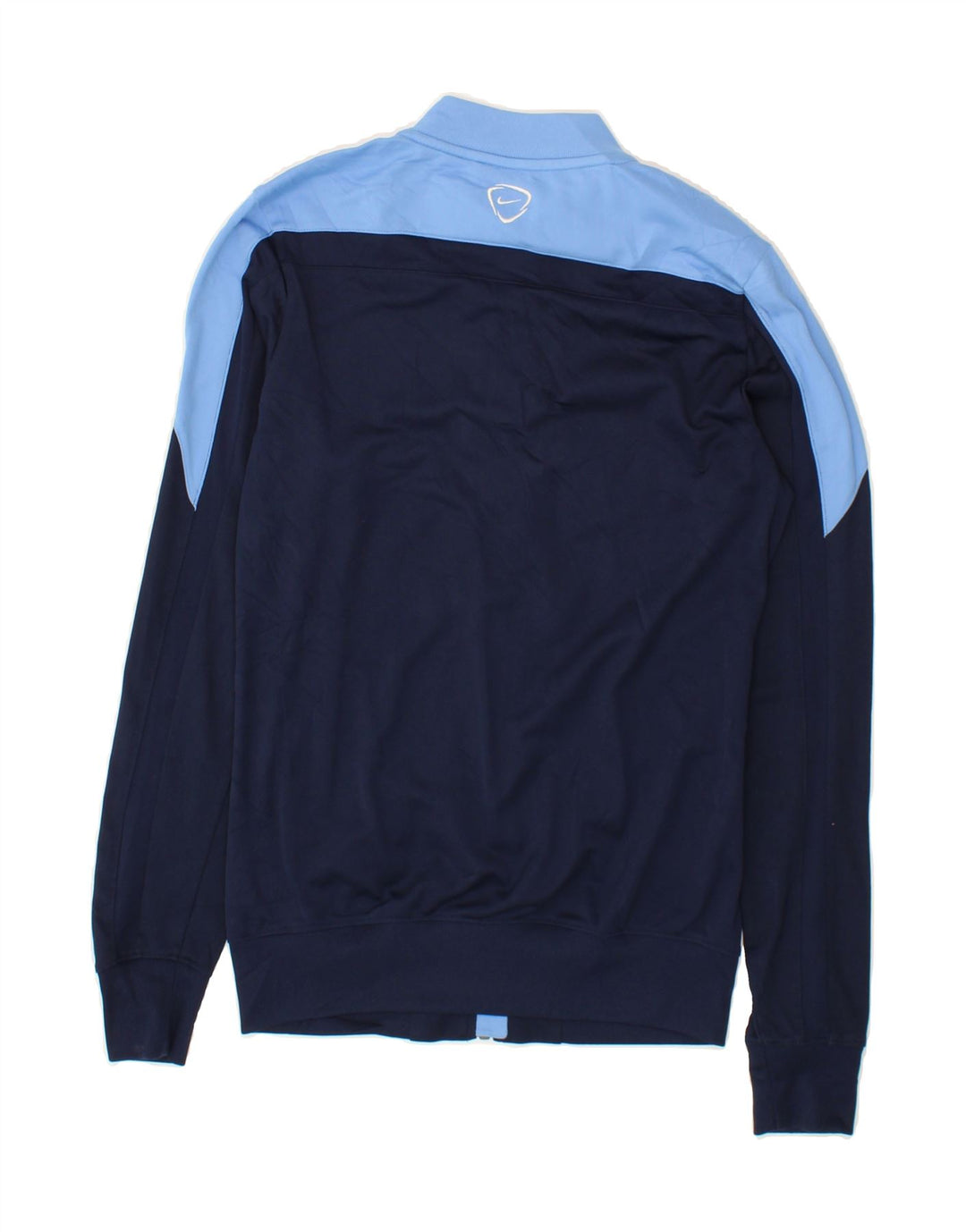 NIKE Mens Dri Fit Tracksuit Top Jacket Small Navy Blue Colourblock Vintage Nike and Second-Hand Nike from Messina Hembry 