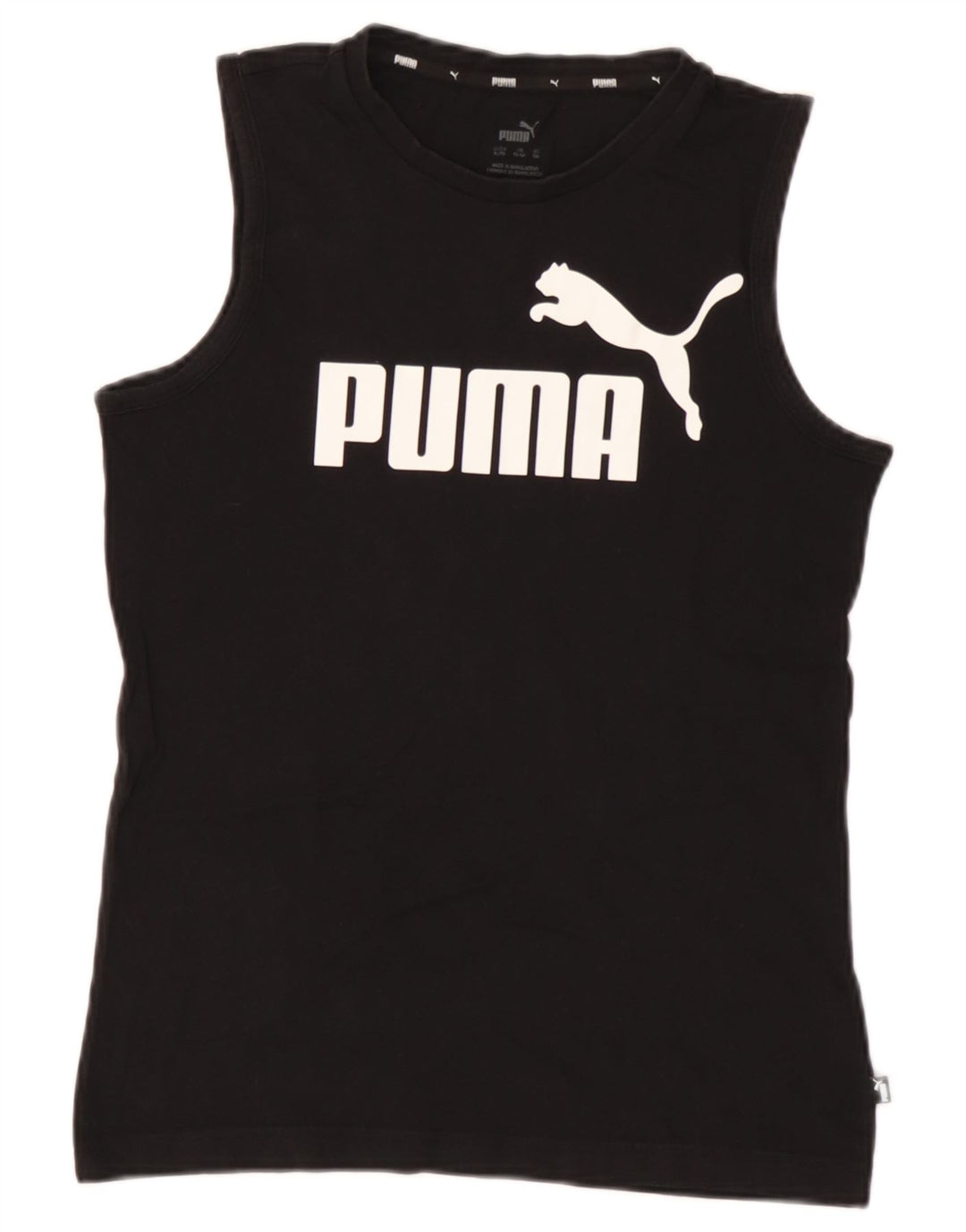 Canotta grafica Puma da ragazzo 13-14 anni in cotone nero