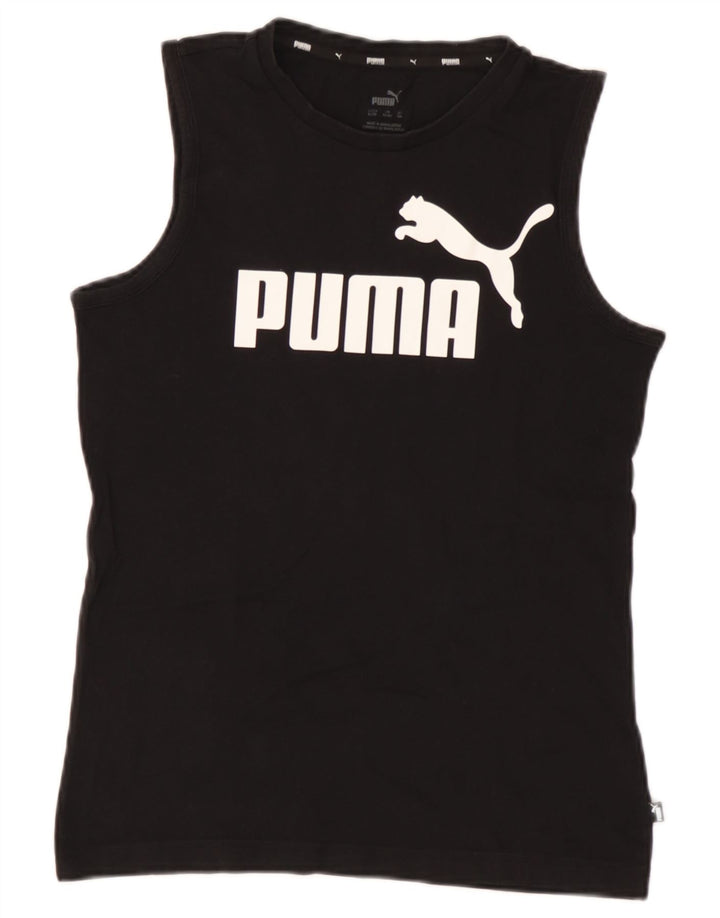 Canotta grafica Puma da ragazzo 13-14 anni in cotone nero
