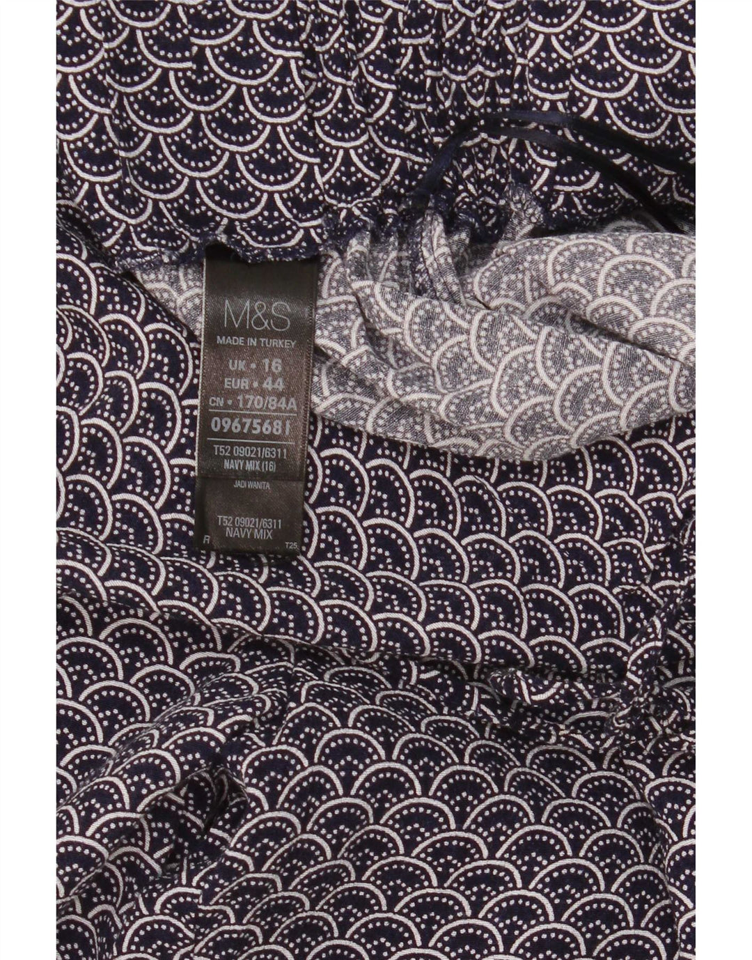 Pantaloni casual da donna Marks & Spencer con motivo astratto UK 16 Large W34 L30