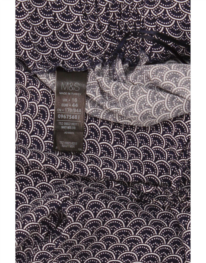 Pantaloni casual da donna Marks & Spencer con motivo astratto UK 16 Large W34 L30