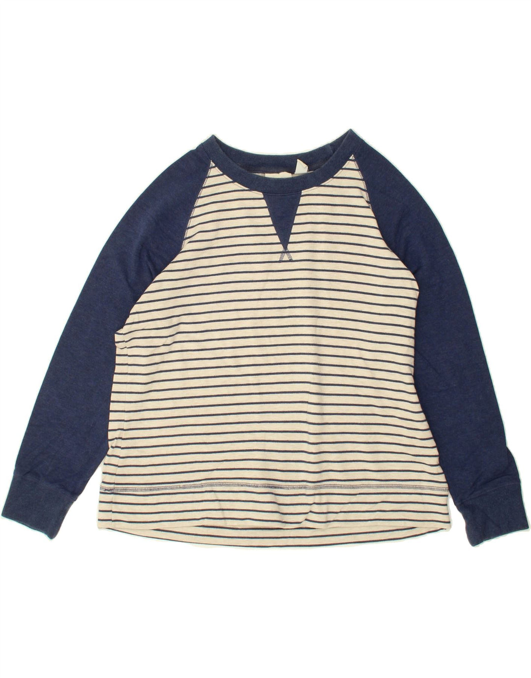 L.L.BEAN Womens Sweatshirt Jumper UK 18 XL White Colourblock Polyester Vintage L.L.Bean and Second-Hand L.L.Bean from Messina Hembry 