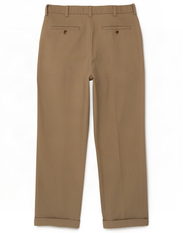 Pantaloni chino da uomo con pegging Izod W32 L30 cotone kaki
