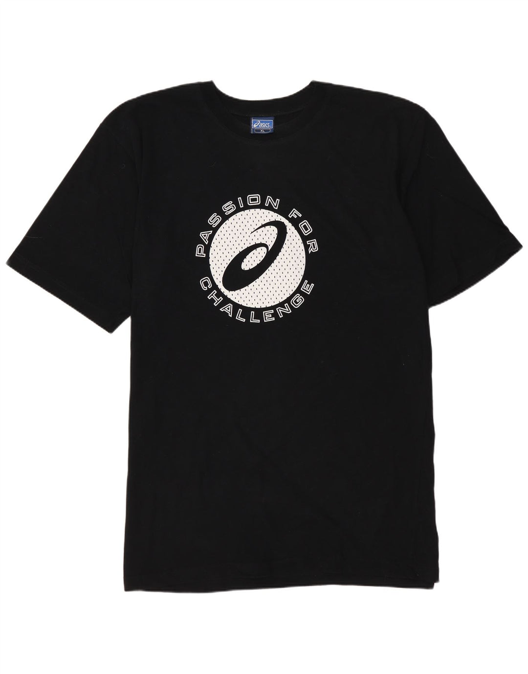 T-shirt grafica ASICS da uomo XL in cotone nero
