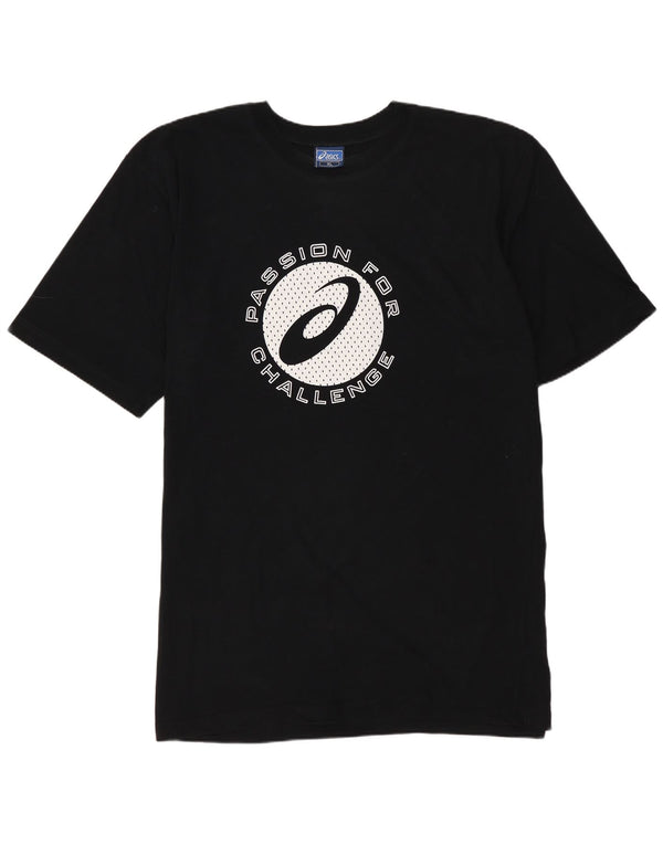 T-shirt grafica ASICS da uomo XL in cotone nero