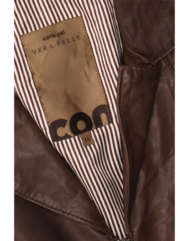 Giacca In Pelle Donna Conbipel IT 46 Large Pelle Marrone