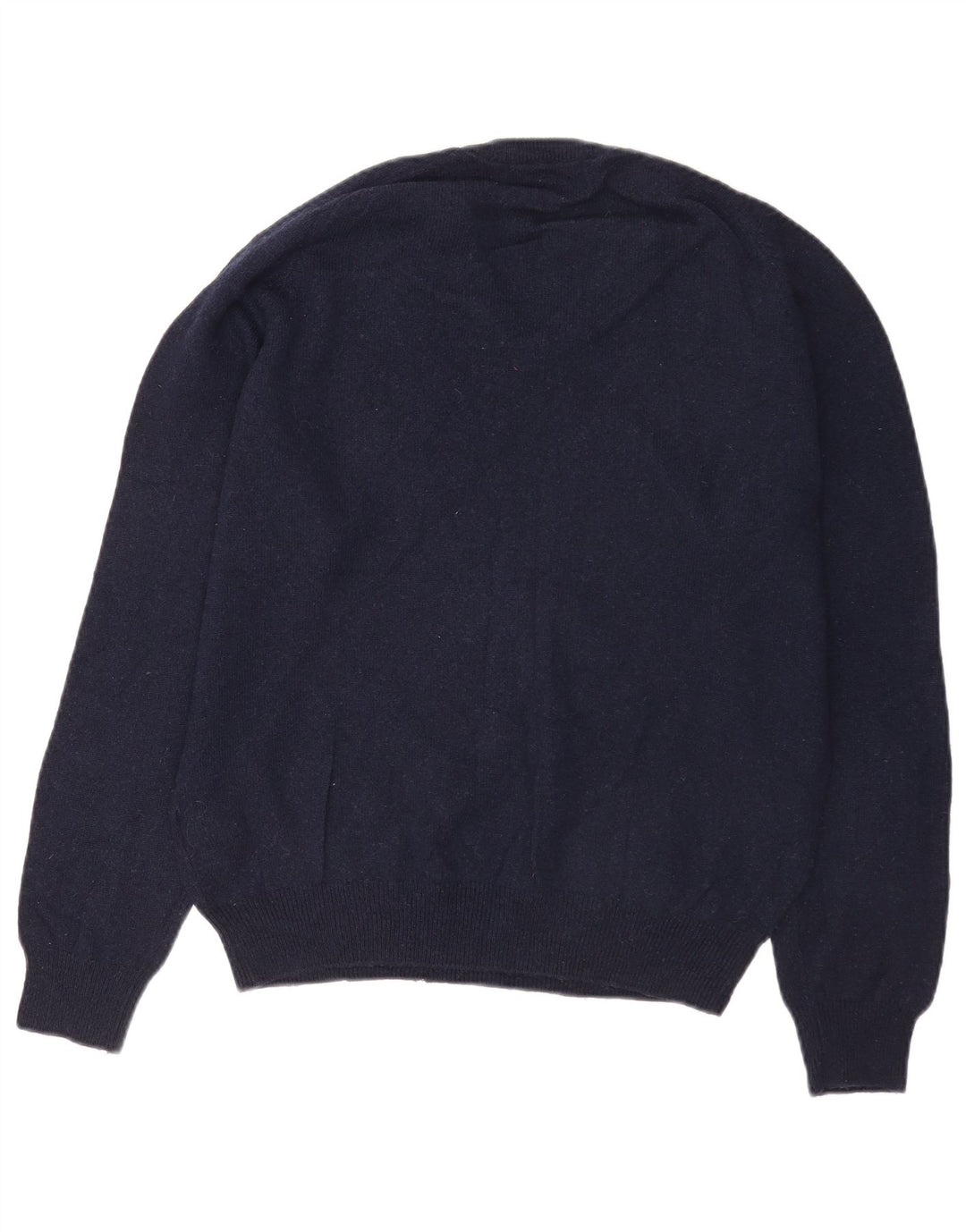 Maglione maglione con scollo a V vestibilità regolare da uomo Marks & Spencer blu navy medio