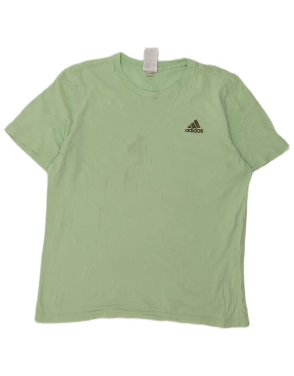 T-shirt da uomo Adidas Top in cotone verde medio