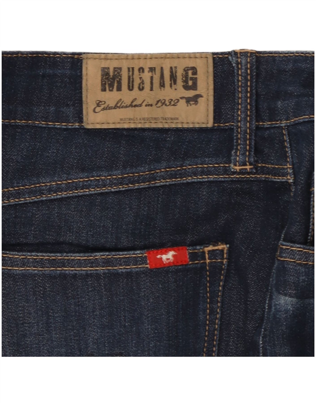 Gonna di jeans da donna Mustang W32 grande blu