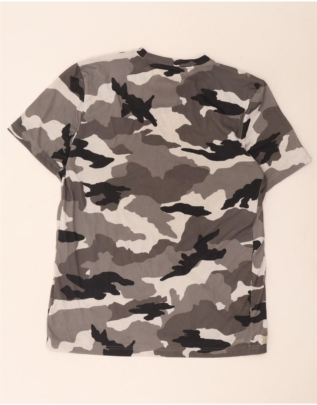 T-shirt Adidas Climalite da uomo Top grande in poliestere mimetico grigio